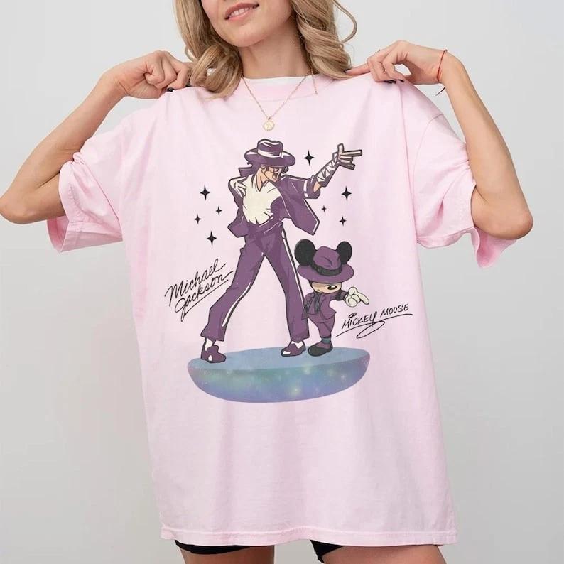 Michael Jackson Cartoon Dance Graphic T shirt M