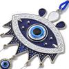 Wall Decor Feng Shui Hanging Bell Flower Plate Blue Eye Wind Chime  Courtyard Decoration