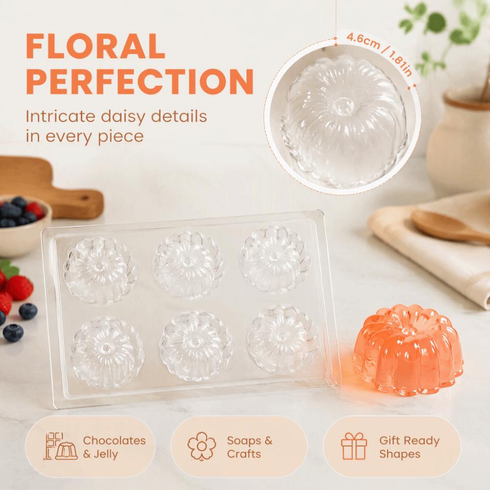 PP Jelly Mold 6 Grids Mousse Mold Candy Coating Soap Mold  Mung Bean
