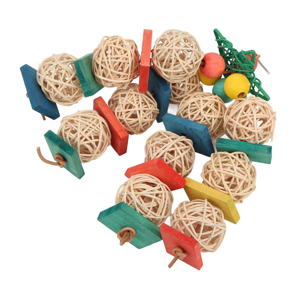 Parrot Chewing Toy Colorful Toxic Free Hanging Bird Climbing Bite Toy for Budgies Parakeet