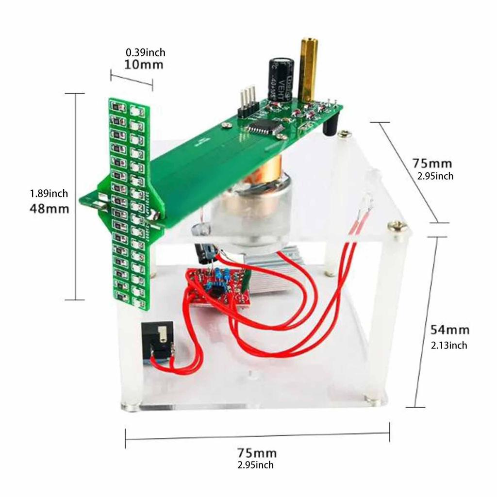 Soldering Practice Board Kit Cross Rotating LED Display Fun for Student Gift