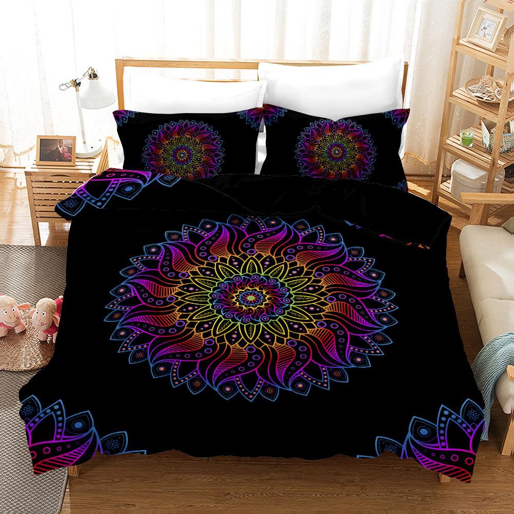 Mandala Abstract Flower Digital Printing Three-Piece Home Textile European Pattern Quilt Set Two-Piece Set