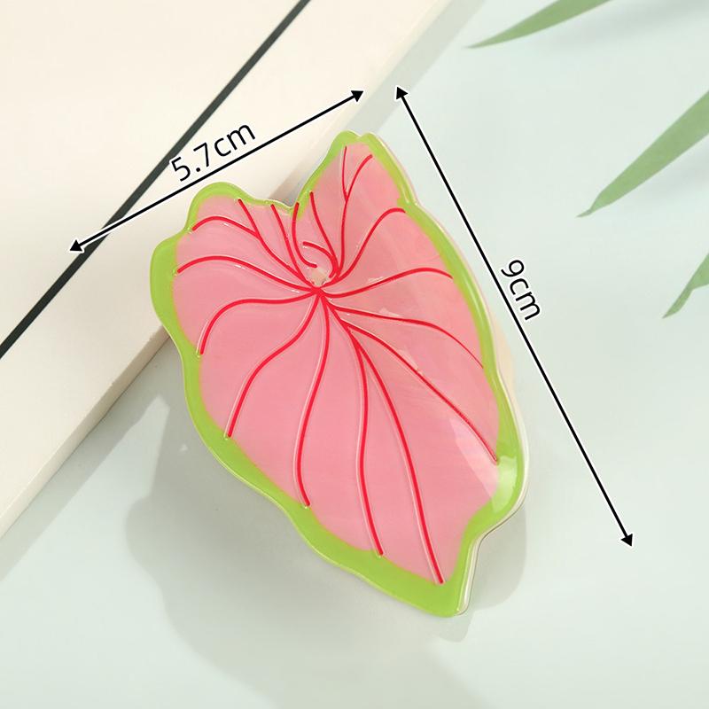Elegant Hair Clips with Leaf Design Eco-friendly Acetate Material