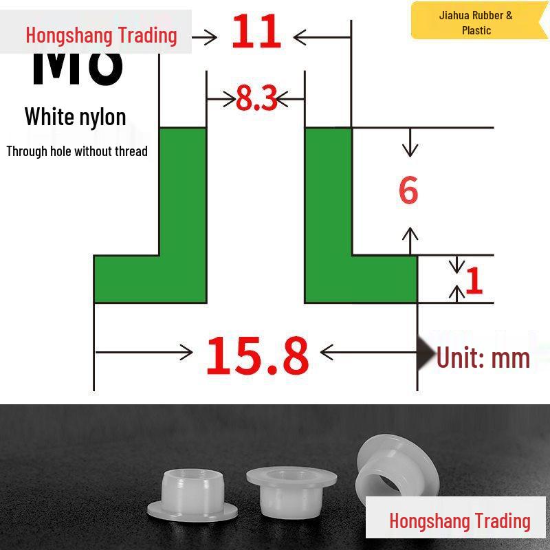 Step T-Shaped Nylon Insulating Bushing Washer, M3-M35 Thread Protection Spacer