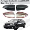 Car upgrade Carbon Rearview Accessories Plated Carbon Door Mirror Cover Trim 2014 2015 2016 2017 For Toyota Corolla Altis Vios
