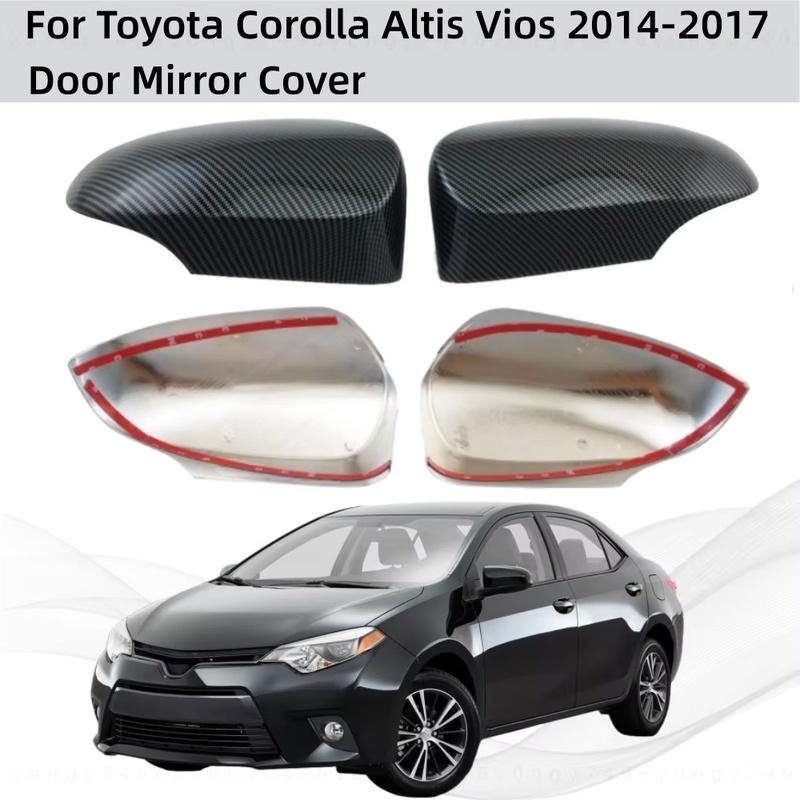 Car upgrade Carbon Rearview Accessories Plated Carbon Door Mirror Cover Trim 2014 2015 2016 2017 For Toyota Corolla Altis Vios