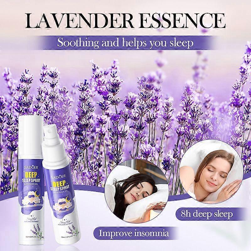 Brume pour un sommeil profond à la lavande Brume pour oreiller à la lavande Spray pour un sommeil profond avec des huiles essentielles de lavande Thérapie de l'insomnie Aide au sommeil Favorise un sommeil profond