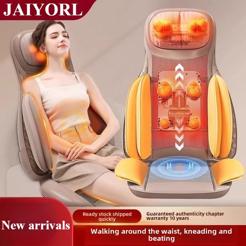 JAIYORL Massager Chair with Heat Shiatsu Neck Back Portable with Compress Rolling Massage for Shoulders Full Body Pain