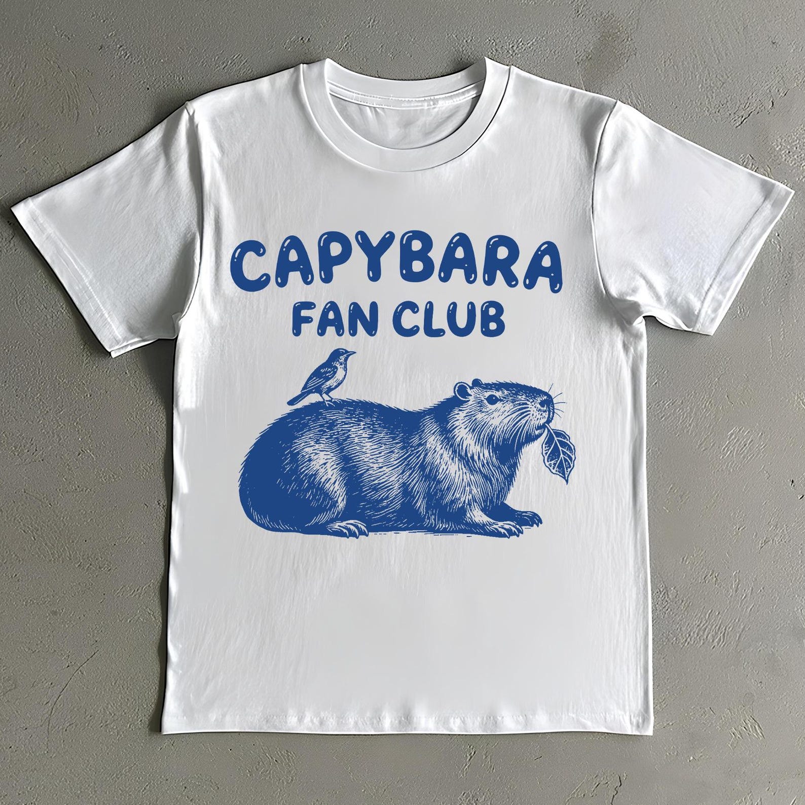 Capybara Fan Club T-Shirt: Funny Graphic Tee, 100% Cotton M
