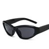 Vintage Punk Sports Sunglasses Women Men Y2K Style Cat Eye Sun Glasses Mirror Fashion Eyewear  Retro Shades