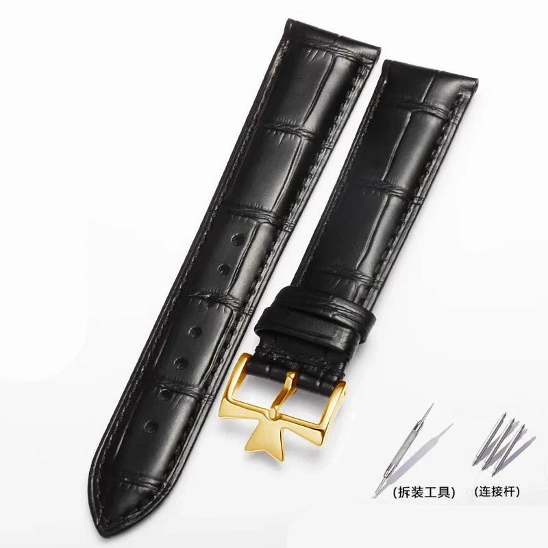 For Vacheron Constantin Male Watch Cowhide Leather Strap VC Inherit Art Master Series Genuine Leather Strap 18mm 19mm 20mm 21mm