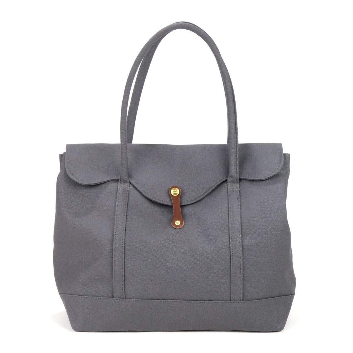 Borsa a tracolla in tela 8 patte B4 vera pelle Tochigi semplice tela tinta unita realizzata in Giappone CANVET tc714047 [Canbet] No. (GRIGIO-04)