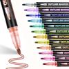 48-Color Glitter Double Line Outline Pen Set for DIY Journals, Christmas Cards, Student Drawing & Fluorescent Doodles.