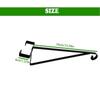 Household Flower Basket Support Arm Set of 4 for Fence Post, Metal Holders for 16 Inch Baskets, Balcony Display with Open Outdoor Spacing