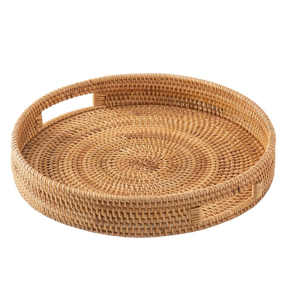Rattan Tray for Serving and Storage Enhance Your For Home's Rustic Charm