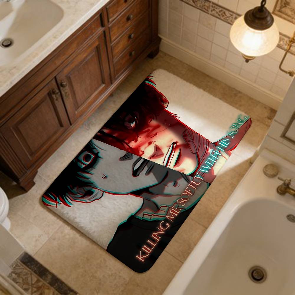 

Cartoon Horror K-Killing S-Stalking Entrance Door Mat Washable Non-Slip Living Room Sofa Chairs Area Mat Kitchen Welcome Doormat 40x60cm