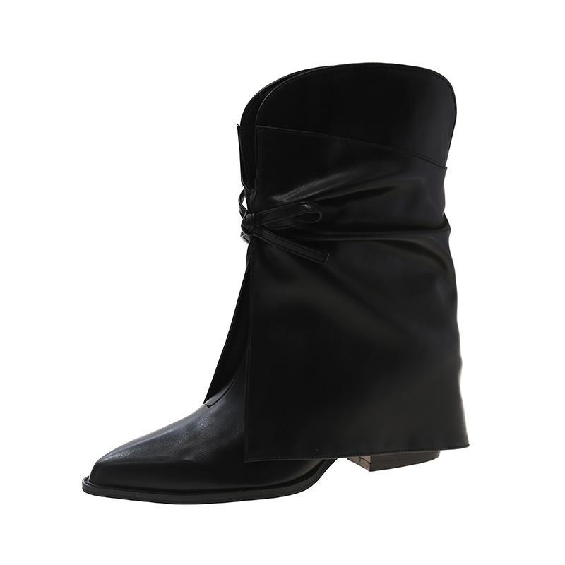Modă Noi Cizme Până la Mijlocul Gambei pentru Femei Vârf Ascuțit Tocuri Subțiri Cizme Moderne Petrecere în Aer Liber Stil Sexy de Stradă Cizme Solide Pantofi Femei