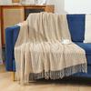 Nordic Tassel Knitted Blanket - Versatile Sofa, Bed, and Bay Window Throw