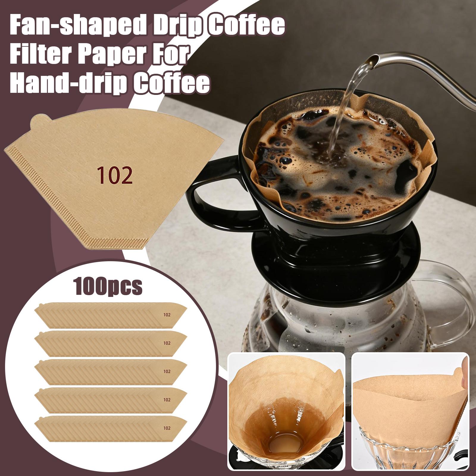 Fan-shaped Drip Coffee Filter Paper For Hand-drip Coffee One Size