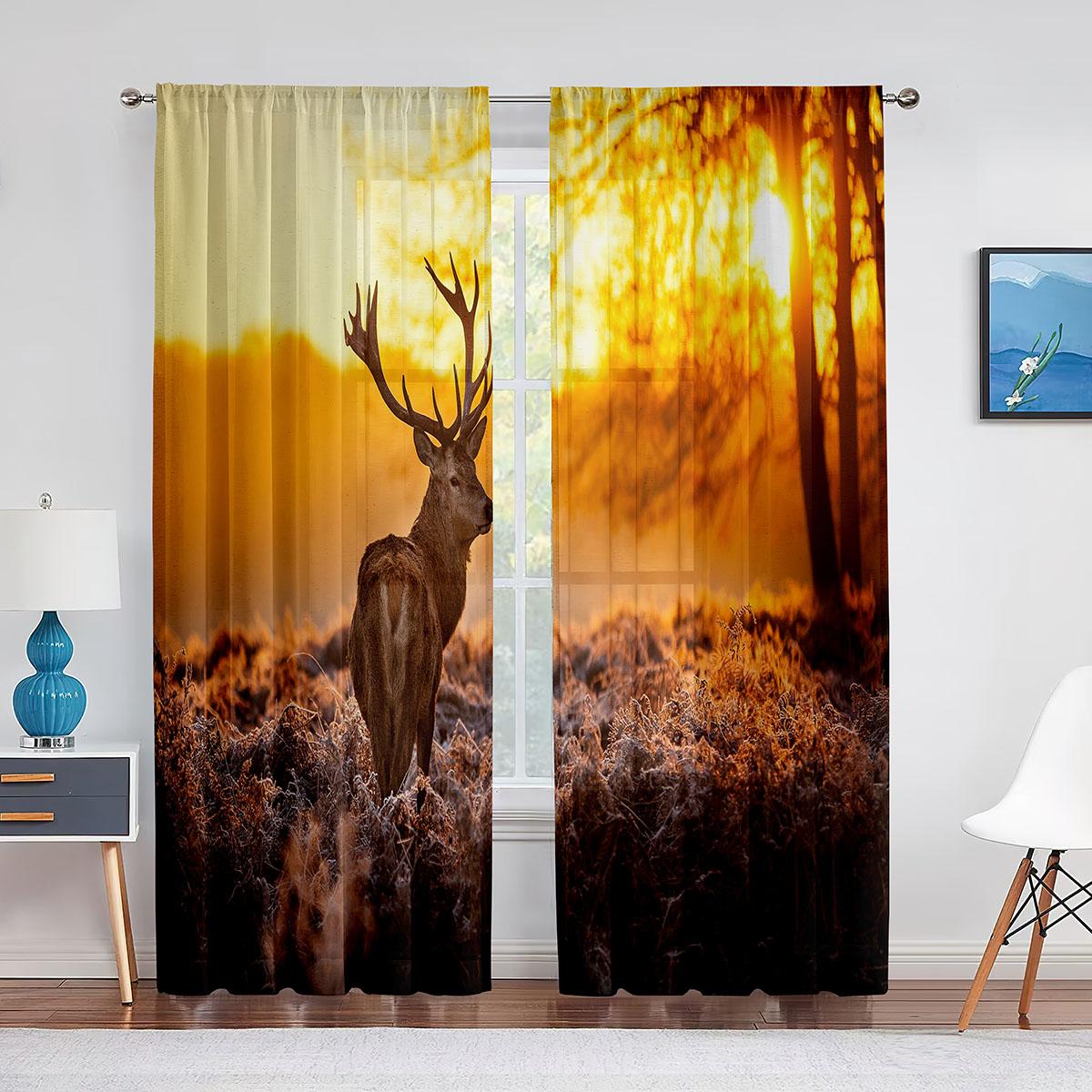 Силуэт двух оленей — фото 4