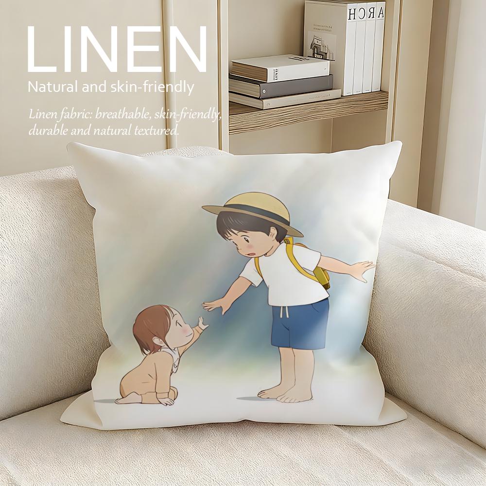 Animation Mirai Cushion Cover Pillowcase Set Pcs x x Breathable Washable Sofa Cushion Cover