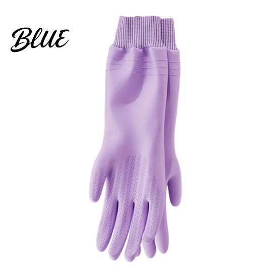 Thermal Kitchen Gloves Fleece Lined Dishwashing for Housework, Waterproof PVC Rubber Cleaning Gloves, Anti-slip Housework Grip Warm Velvet Lining