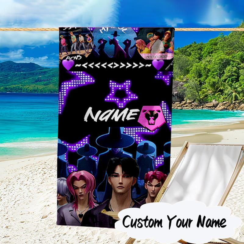 Custom Name K-Pop Idol Dreamscape Microfiber Beach Towel Super Soft & Absorbent for Bath, Beach, Travel  Bath Time Accessory, Fan Gifts