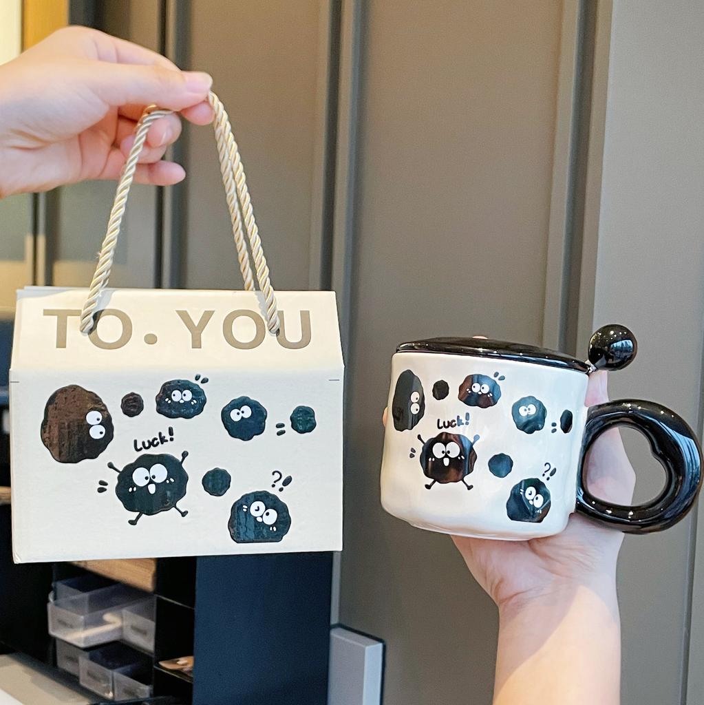 Teacher's Day Gift for Teachers Men's Souvenir Cute Ceramic Mug with Lid Water Cup Practical Cup Coffee Cup