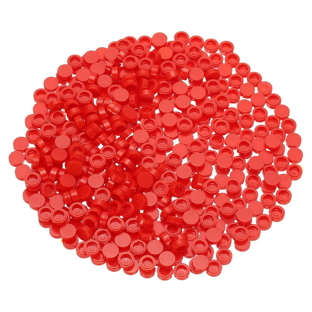 PATIKIL 455pcs Bulk 1x1 Round Dark Red Classic Tiles, Smooth Surface Mini Building Blocks Accessories for Building Floors, Walls, Mosaics, and Pixel