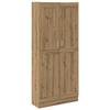 VidaXL Buffet haut chêne artisanal 82,5x30,5x185 cm bois d'ingénierie, buffet, meuble de rangement, armoire haute, armoire, 3318717