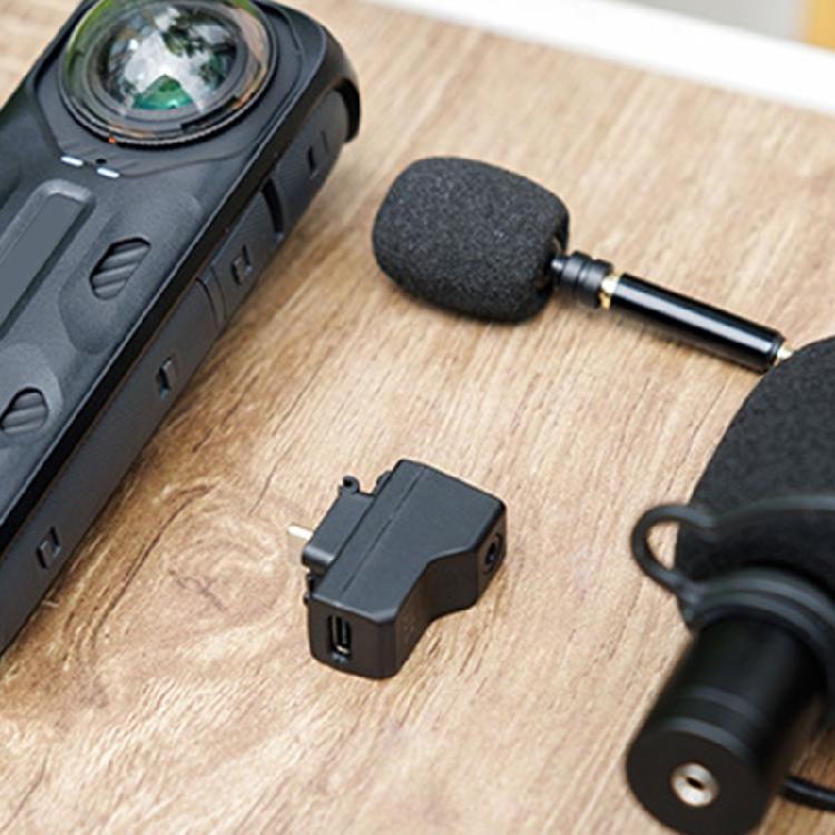 Professional Microphone Sound Adapter Type C 3.5mm Port Charging Adapter For X4 Action Camera Recording Accessories