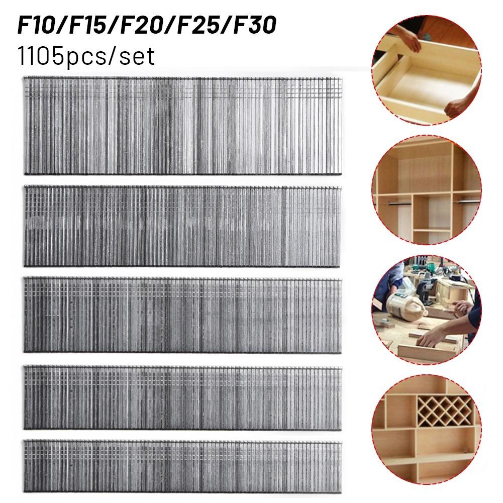 1105pcs Staple Brad Nails F15/F20/F25/F30 Furniture Decorating Kit