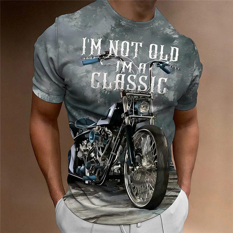 KMY SUPER NO.2 Zomer Ronde Hals 3D Motorprint Top Modieuze Casual Korte Mouw Heren T-shirts XXL