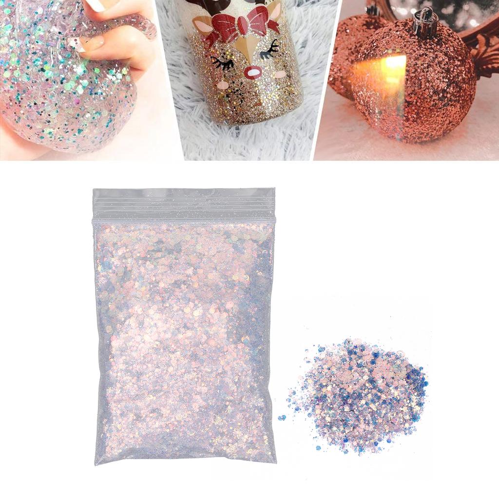 Nail Glitter Sequins Powder Mixed Flakes Sparkling Shining Nail Art Decoration 50gYJ04