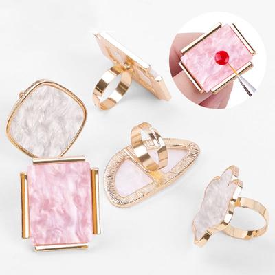 Outil de maquillage de manucure de Palette d'anneau d'art d'ongle de doigt de coquille d'imitation
