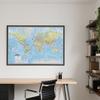 Spanish Map Background-World Map-City Map Wall Decor for Classroom,Office,Travel,Gift for Geography Enthusiasts,Graduation