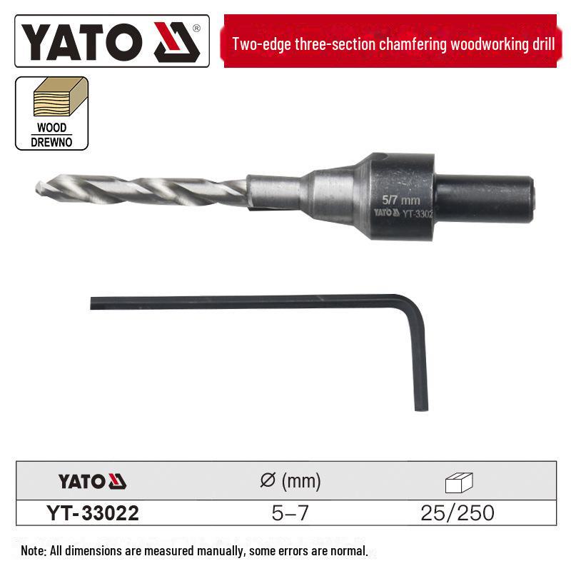 YATO Chamfered Woodworking Twist Drill Bit for Electric & Hand Drills