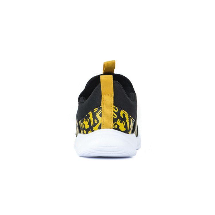 Puma Fun Racer Slip On Low Top Walking Shoes Baby Shoes Black Yellow 194344-01