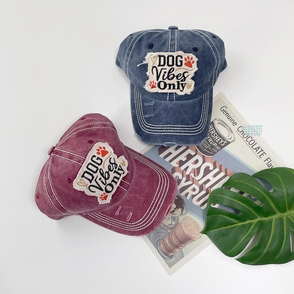 כובע בייסבול וינטג' יומי לכלבים לנשים וגברים