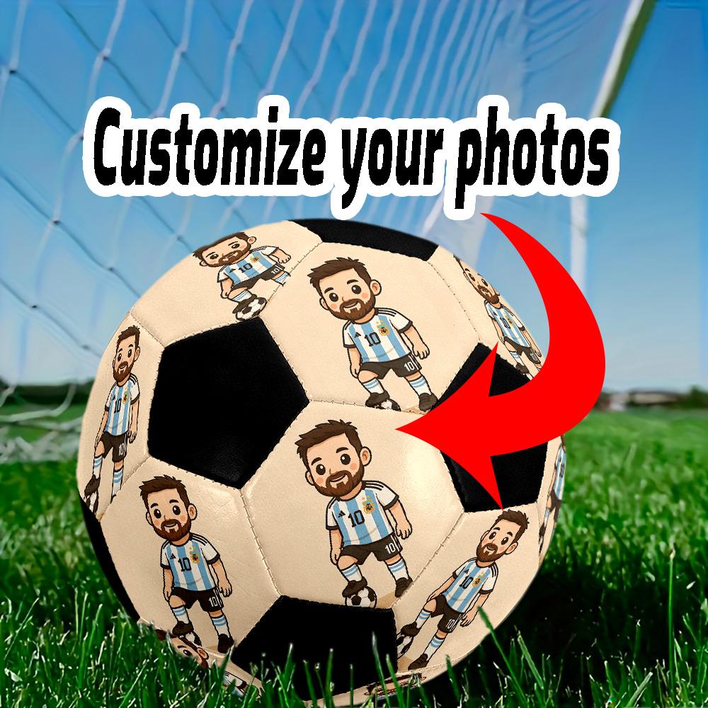 Personalizza la tua immagine di un pallone da calcio taglia 5, cucito a macchina, rendendolo il regalo commemorativo perfetto per gli appassionati di calcio.