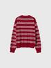 General Idea Multi-Stripe Loose Collar Knit [Red] / Wbe1L05503