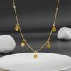 Gold-Plated Five-Petal Flower Pendant Necklace: Simple Titanium Steel Aesthetic for Women