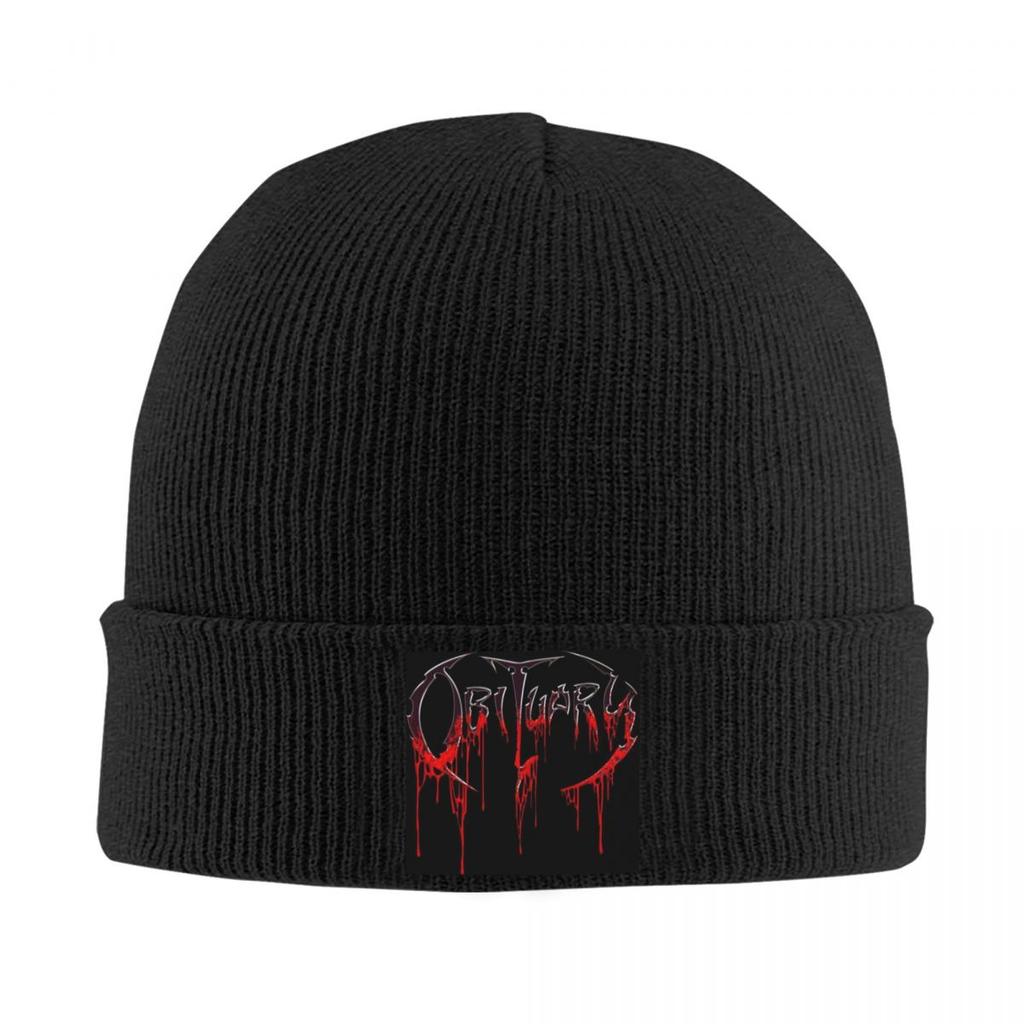 Nachruf Band Logo Death Metal Trucker Warme Strickmütze Hip Hop Mütze Herbst Winter Outdoor Mützen für Unisex Erwachsene