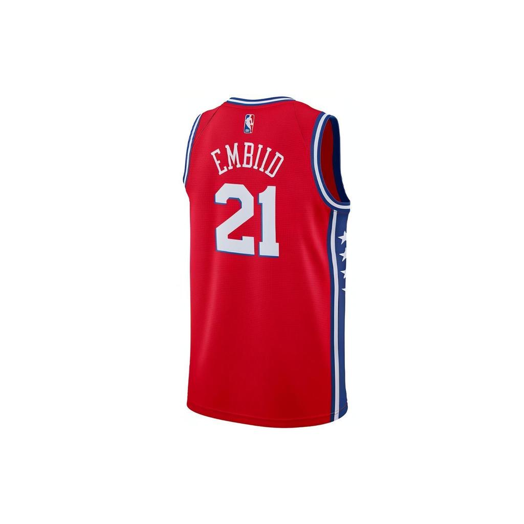 Air Jordan x NBA Philadelphia 76ers Jerseys 'Joel Embiid 21' Men's CV9490-666