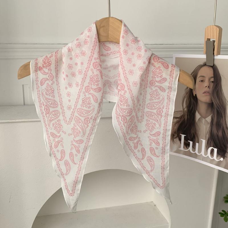 Cashew Flower Silk Scarf, Scarf, New Retro Headscarf, Headband, Jeans, Waist Accessories, Triangular Scarf, Waist Fart Curtain.