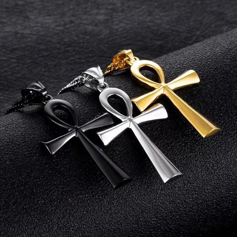 2024 Błyszczący Staroegipski Krzyż Unisex Naszyjnik Wisiorek