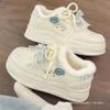 Milk Fufu Velvet Little White Shoes Female Cute Niche Versatile Casual Sports Board Shoes 2 New Two Cotton Bread Shoes