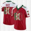 Men San Francisco 49ers Mexico Flag Football Jersey Bosa 97 Montana 16 Rice 80 Lott 42 Warner 54  Sports Shirt Fan Jersey