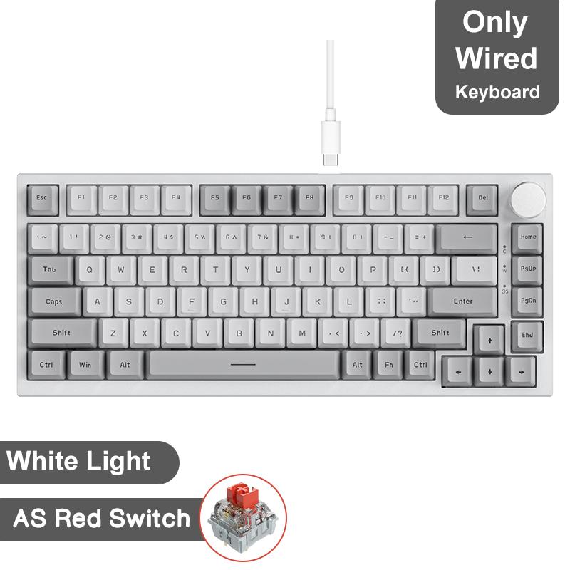 AJAZZ AK820/Pro Wireless Mechanical Keyboard Bluetooth 5.1 2.4G USB-C Wired Swappable RGB Gaming Keyboard Gasket Mount with