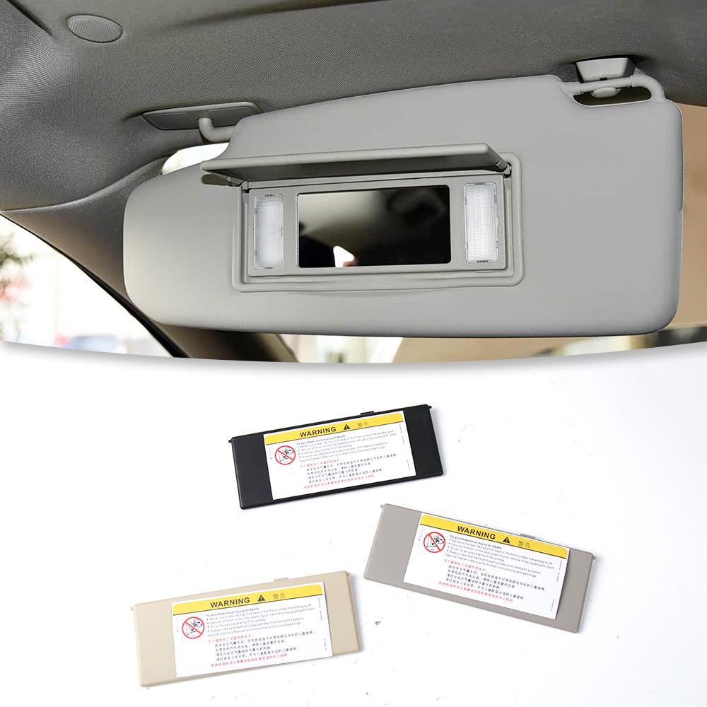 Black/Gray/Beige Sun Visor Vanity Mirror Lamp Cover Car Interior Parts Replacement For Volvo S60 V40 V60 31377715